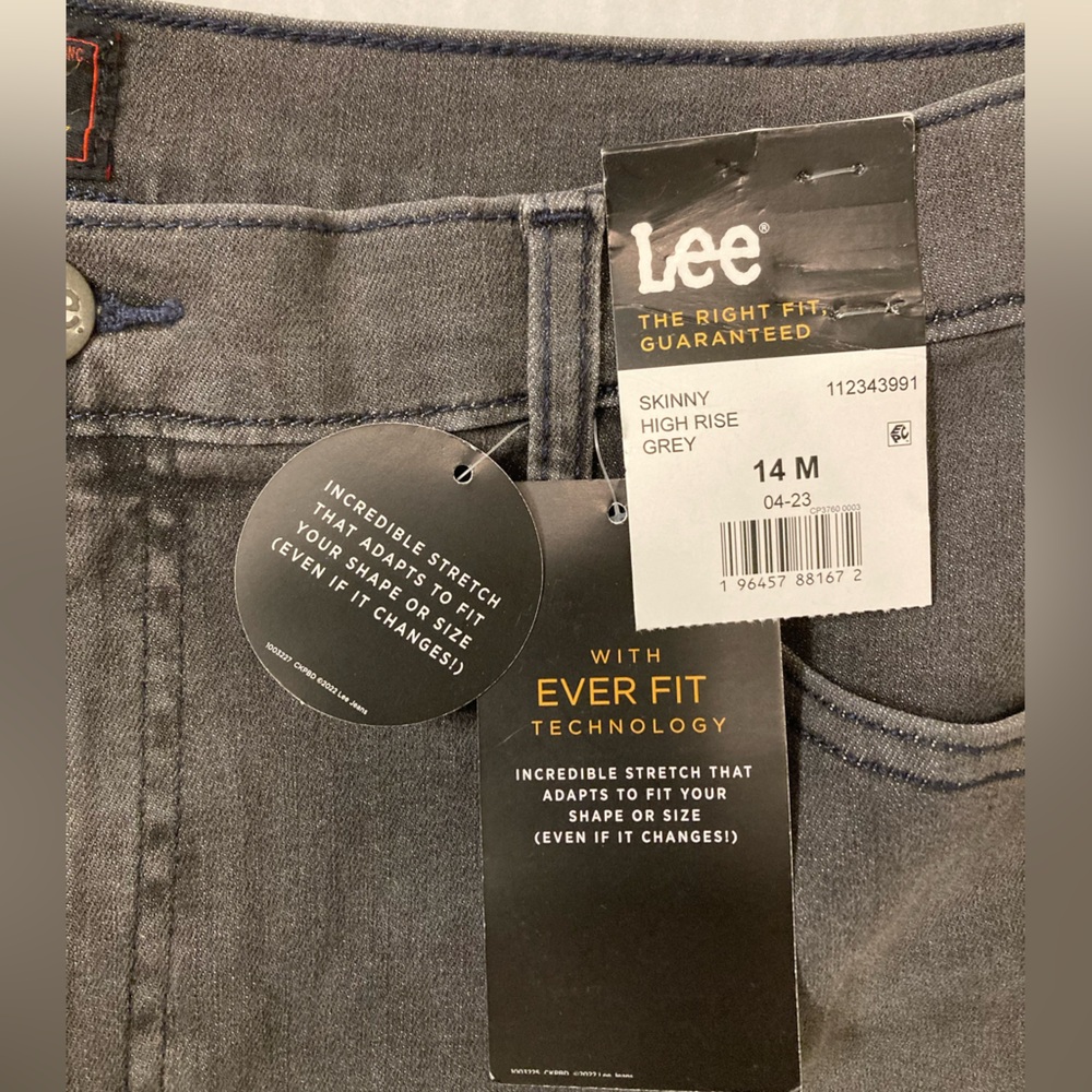 Lee | NWT Women’s Slim Skinny High Rise Gray Jeans - Picture 9 of 15